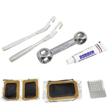 Imagem de Reparo Pneu Camara Ar Remendo Cola Lixa Chaves Bicicleta - Western