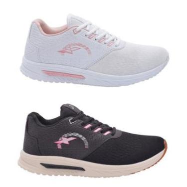 Imagem de Kit 2 Pares Tênis Feminino Original FXB Academia Caminhada Para Corrida Treino-Feminino