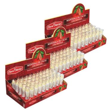 Imagem de Kit 3 Display 50 Protetor Labial Manteiga de Cacau Própolis - Flora Ne