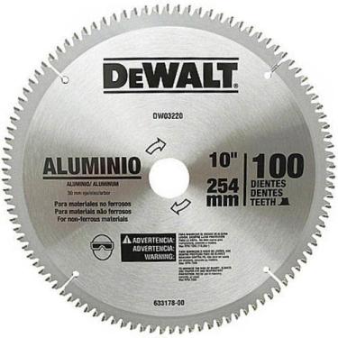 Imagem de Disco Serra Circular P/ Aluminio 10 254mm 100 Dentes Dewalt - Geral