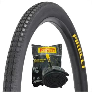 Imagem de Pneu Pirelli Primor 26 x 1.1 / 2x2 Barra Forte motorizada montadinha Bike + Camara de ar PE-26
