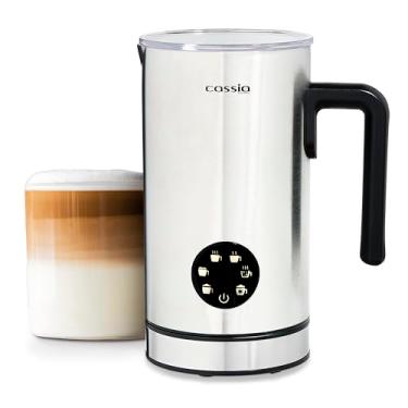 Imagem de Cassia Espumador De Leite Elétrico Com Funções 5 Em 1, Espuma Quente E Fria, Aquecedor Chocolate, 550 W, Controle Digital Por Tela Sensível Ao Toque, Capacidade 160 Ml Aquecimento 300 Ml, Aço Inoxid