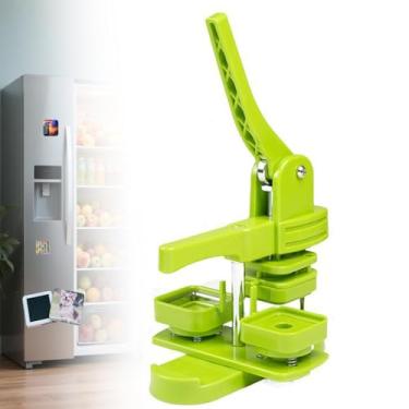 Imagem de CHONGHAN Máquina de fazer botões de ímã de geladeira, máquina de botão para fazer crachás de 50 mm, máquina de prensa de crachás faça você mesmo, com 100 conjuntos de consumíveis, máquina de ímã de