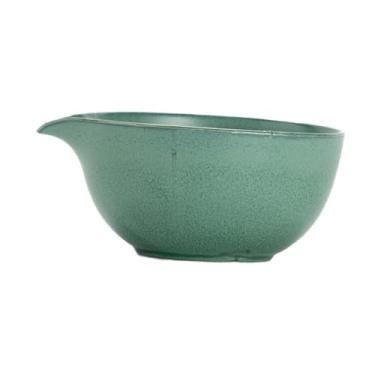 Imagem de DimyFew Tigela Matcha, acessórios de cerâmica artesanais para casa, presente para amantes de Matcha, ferramenta de preparação, chawan portátil tradicional de, Verde