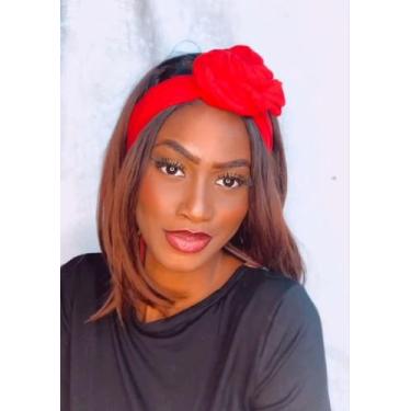 Imagem de Turbante africano feminino - Atamultimarcas0810, Branco, Preto