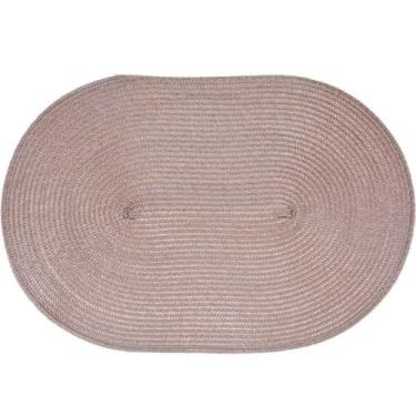 Imagem de Kit 10 Americano Requinte Liso Para Mesa Oval 30x45cm Taupe - TESSI