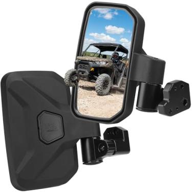 Imagem de KEMIMOTO Espelhos laterais UTV, retrovisores laterais ajustáveis com redefinição automática atualizada, serve para porta inteira meia porta, compatível com Can-Am Defender HD5 HD7 HD8 HD9 HD10 2016