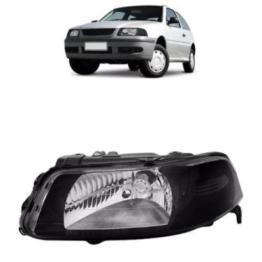 Imagem de Farol VW Gol G3 1999 2000 2001 2002 2003 2004 2005 Máscara Negra Simpl
