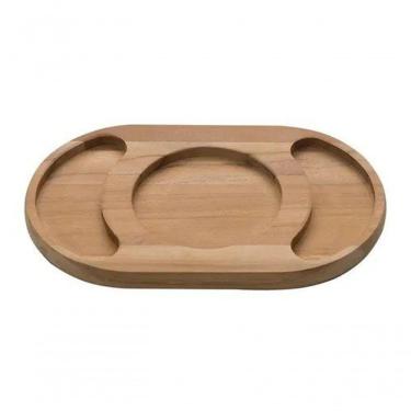 Imagem de Petisqueira 3 Divisórias 24x15cm Madeira Natural Tramontina