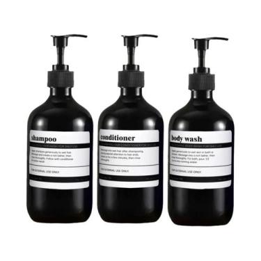 Imagem de Dispensador De Gel De Banho De Shampoo Âmbar 3 Unidades De Garrafa Vaz