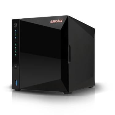Imagem de Asustor Drivestor 4 Pro Gen2 AS3304T v2, 4 compartimentos de armazenamento NAS, 1,7 GHz Quad-Core, porta 2,5 GbE, 2 GB RAM DDR4, dispositivo de armazenamento conectado à rede para armazenamento em