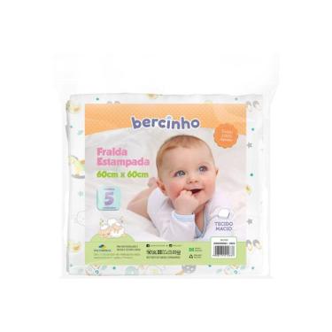 Imagem de Fralda de Pano Estampada 5 Unidades - BERCINHO, Maculino