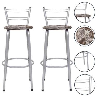 Imagem de Kit 2 Banco Banquetas Alta Bar Balcão Cozinha Gourmet Bistrô Bancada A