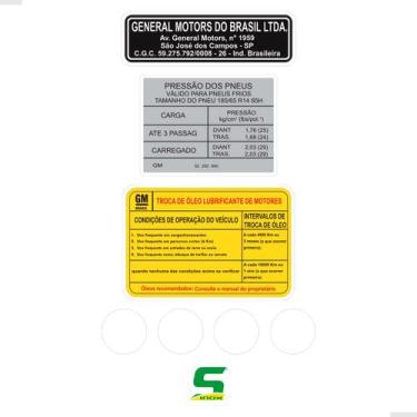 Imagem de Adesivos Advertência Cofre Motor Para Celta Corsa e Prisma - SPORTINOX