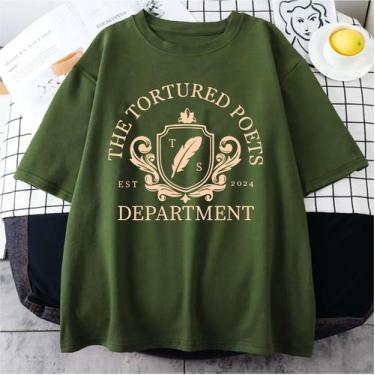 Imagem de Camiseta Taylor Swift Tortured Department Unissex - sneko, Verde, XG b