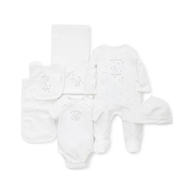 Imagem de Little Me Conjunto de presente de enxoval para bebês – roupas, roupas essenciais para meninas e meninos, recém-nascidos, 3 e 6 meses, Branco mais macio, 3 Meses