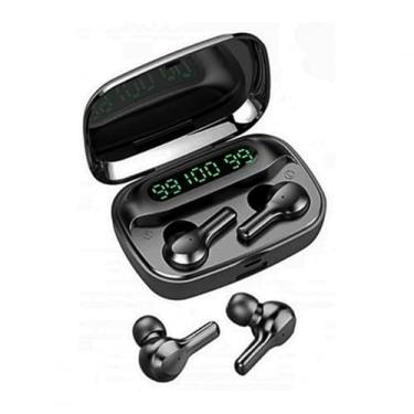 Imagem de Fone de Ouvido Bluetooth 5.1 com Case LED, Display Digital, Controle por Toque, 3 Horas de Autonomia, Preto