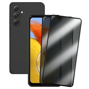 Imagem de Kit Capa Capinha Aveludada Anti Impacto e 2 Película De Privacidade Para Samsung Galaxy M14