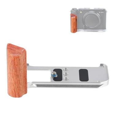 Imagem de SZZCNOX X-M5 Suporte de mão em forma de L para Fujifilm X-M5, placa de liberação rápida integrada para Arca, cabo de madeira para acessórios de câmera FUJIFILM XM5 com orifício rosqueado de 1/10.2 cm
