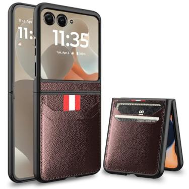 Imagem de NINKI Capa carteira para Motorola Razr 60 2025 com protetor de câmera, capa de couro para celular Moto Razr 60 fina, capa protetora de tela rígida para Motorola Razr 2025, porta-cartão, Razr 50