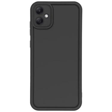 Imagem de Puxicu Capa fina para Samsung Galaxy A04E, proteção aprimorada da câmera, à prova de choque, suave ao toque, capa macia para celular Samsung Galaxy A04E, preta