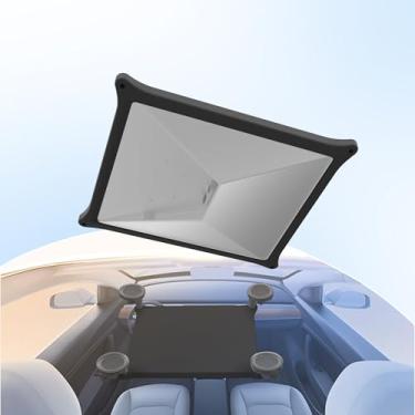 Imagem de FITALLUS Capa de silicone Starlink para mini carro, 4 ventosas elétricas, compatível com tetos solares planos e curvos, protege contra raios UV, chuva e neve, branco e preto (preto)
