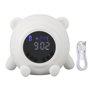 Imagem de Despertador de ruído branco Clock digital recarregável Bluetooth Despertador 17 níveis Volume Silicone Alarm Relk para adultos crianças bebê
