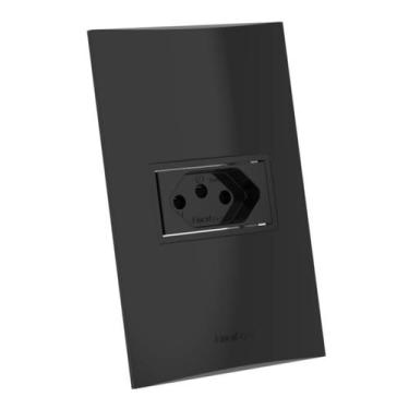 Imagem de Tomada Preta Beleze 20 Amperes com Placa ENERBRAS