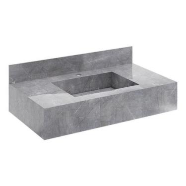 Imagem de Bancada em Porcelanato para Banheiro Completa Alto Padrão 100cm X 15cm