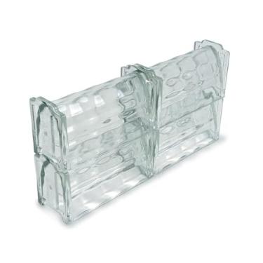 Imagem de Kit 04 Elementos Vazado De Vidro Modelo Genova - Decoração Divisória