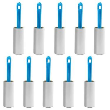 Imagem de Kit 10 Removedor De Pelos Adesivo Giratório 60 Folhas 20cm - Gici Home