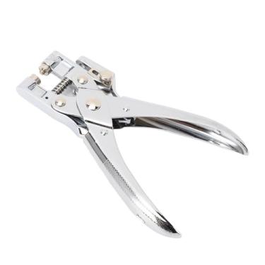 Imagem de Asixxsix Alicate perfurador de ilhós, furador simples de profundidade ajustável de 5 mm, furador simples de metal com alça antiderrapante, para 30 folhas de papel A4