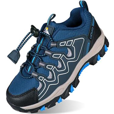 Imagem de UOVO Tênis De Caminhada Infantil À Prova D'Água Para Meninos, Corrida Trilha, Da Moda, Respirável, Leve, Ao Ar Livre, Atlético, Azul Militar, 12