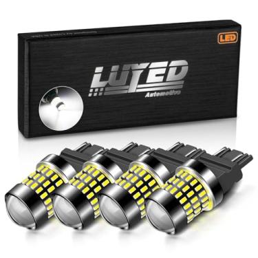 Imagem de LUYED 4 chipsets de 900 lúmens super brilhantes 3014 78-EX 3056 3156 3057 3157 lâmpadas de LED com projetor para luzes traseiras, Xenon branco