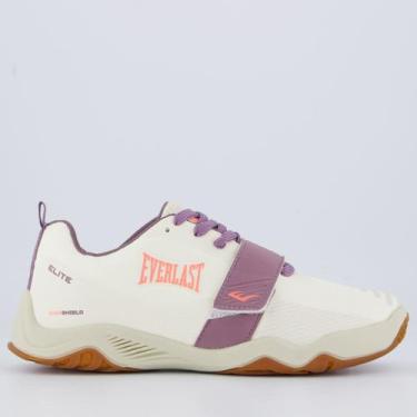 Imagem de Tênis Everlast Elite Feminino Bege e Roxo, 36