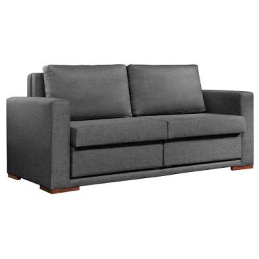 Imagem de Sofá Cama Hermes 3 Lugares Luxo 1,90 M Castellar Móbile, Linho Cinza