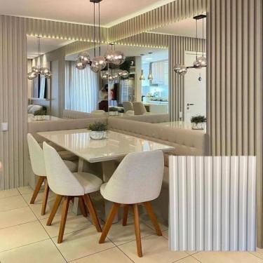 Imagem de Painel Ripado Kit 1 Placas Revestimento Parede 3D 50X50Cm