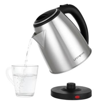 Imagem de Jarra Elétrica Bule Chaleira Aço Inox Café Chá 1,8 Litros Portátil 110