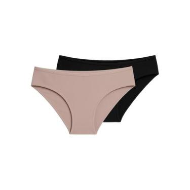 Imagem de Kit com 2 Calcinhas Biquíni Liz 50372 Colorido, Preto, G