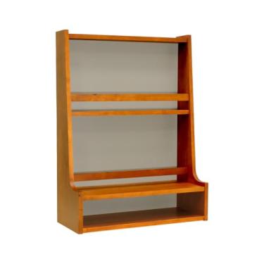 Imagem de Prateleira Porta Pratos Caribe com Nicho 805x600x250mm - Amêndoa/Bege