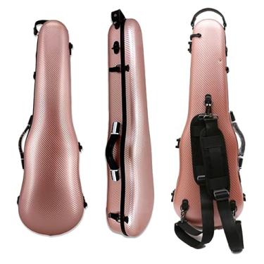 Imagem de Vetimobato Caixa Rígida De Fibra Carbono Para Violino - Antirriscos, Estojo Voo Moldado, Viagem Tipo Mochila (Rosa Dourado)