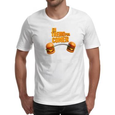 Imagem de Camiseta Unissex Eu treino pra comer - Alearts, GG