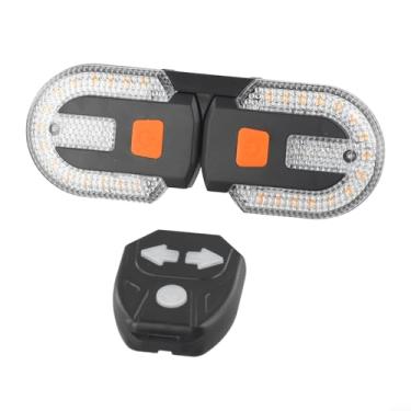 Imagem de Luz traseira inteligente com seta, com segurança LED brilhante recarregável por USB, controle remoto, luz de seta à prova d'água para mountain bike, estrada