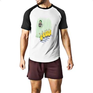 Imagem de Camiseta Raglan Chaves descendo as cataratas em um barril - Alearts, P