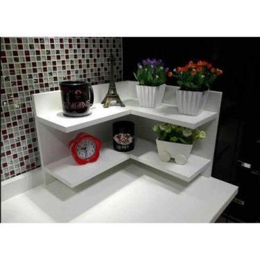 Imagem de Prateleira De Canto Com Fundo Sala Cozinha Lavanderia - B&D Arte e Dec