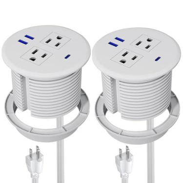 Imagem de Power Grommet Fadossu embutido de 3 polegadas com 20W USB-C 2AC 3USB