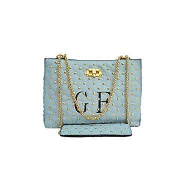 Imagem de Bolsa Feminina Ombro e Transversal Tiracolo Média Golden Fenix Cor:Azul Turquesa;tamanho:M