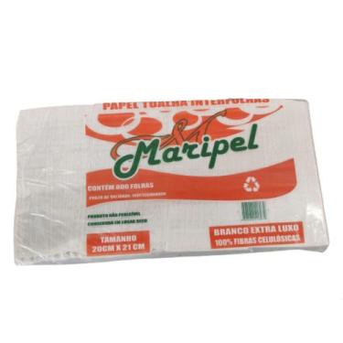 Imagem de Papel toalha interfolhas 100% celulose c/ 1000 20x21cm - maripel - MAR