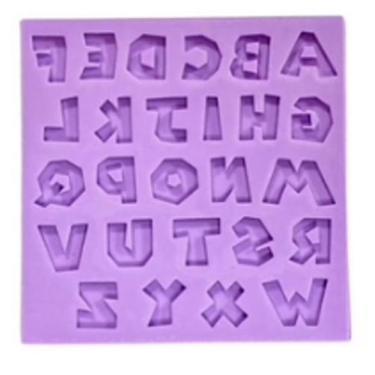 Imagem de F1513 molde de silicone alfabeto mario confeitaria biscuit - confeitar