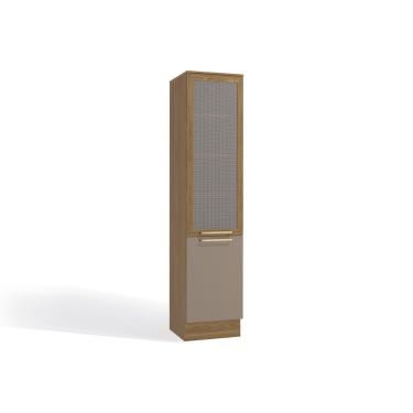 Imagem de Módulo Cozinha Kappesberg Botanic Paneleiro Botanic M626 c/ 2 Portas c/ 1 Tela 50cm Nogueira/Fendi - Kappesberg